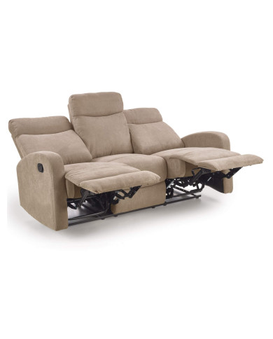 Sofa Oslo 3S zestaw wypoczynkowy, beżowy, wysuwany podnóżek, HALMAR Sofa Oslo 3S zestaw wypoczynkowy, beżowy, wysuwany podnóżek, HALMAR
