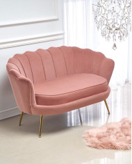 Sofa Amorinito XL, różowy/złoty
