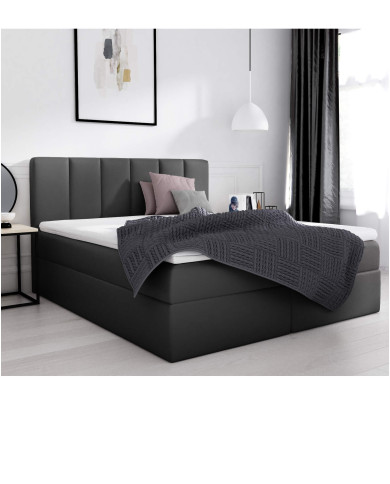 Łóżko kontynentalne Sora 180x200, tapicerowane, materac, topper, pojemnik, Gruszka Meble Łóżko kontynentalne Sora 180x200, tapicerowane, materac, topper, pojemnik, Gruszka Meble