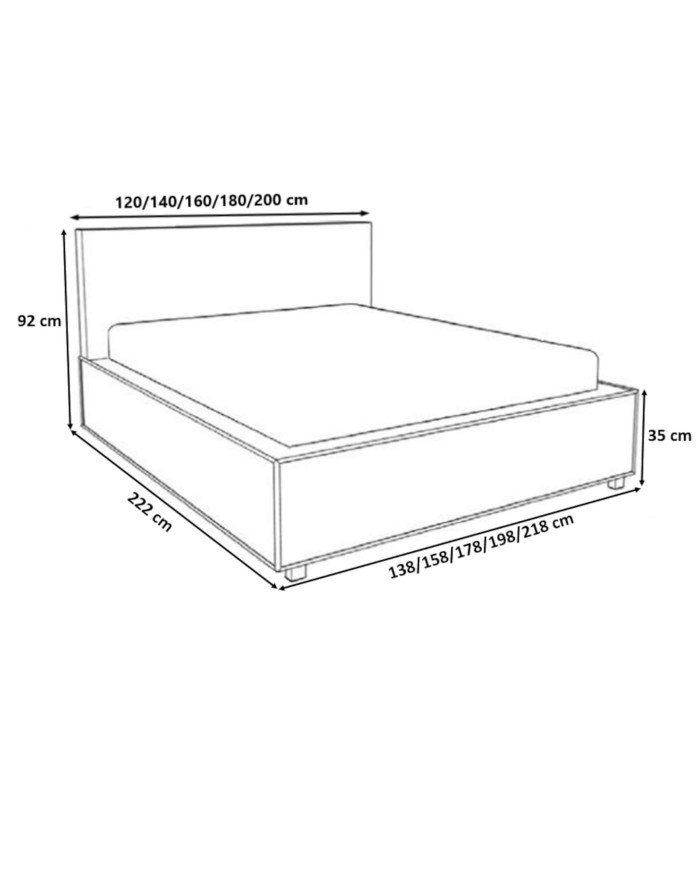 Łóżka tapicerowane Campo 180x200, podnośnik, stelaż, pojemnik, Gruszka Meble