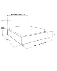 Łóżka tapicerowane Capri 120x200, podnośnik, stelaż, pojemnik, Gruszka Meble
