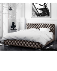Łóżka tapicerowane Panama 160x200, podnośnik, stelaż, pojemnik, Lars