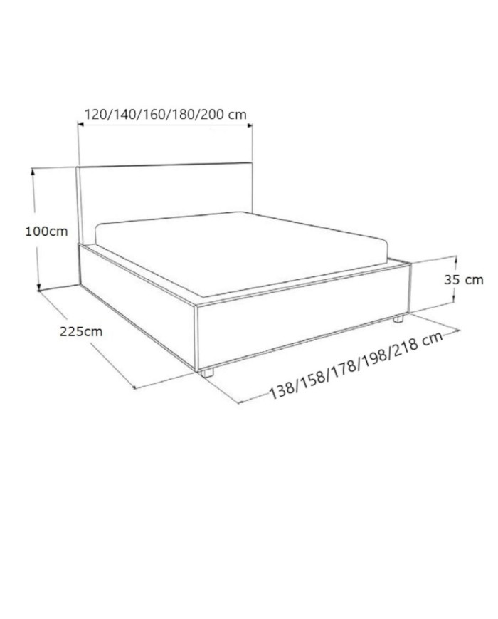 Łóżka tapicerowane Febo 200x200, podnośnik, stelaż, pojemnik, Gruszka Meble