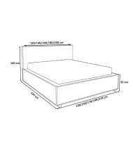 Łóżka tapicerowane Ivo 180x200, podnośnik, stelaż, pojemnik, Gruszka Meble