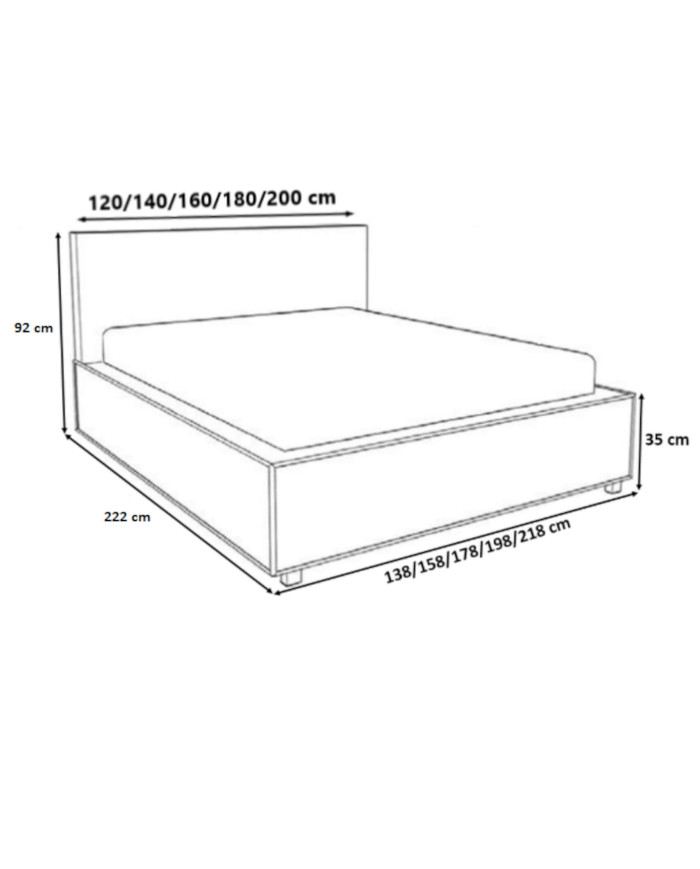 Łóżka tapicerowane Leo 200x200, podnośnik, stelaż, pojemnik, Gruszka Meble