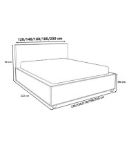 Łóżka tapicerowane Live 200x200, podnośnik, stelaż, pojemnik, Gruszka Meble