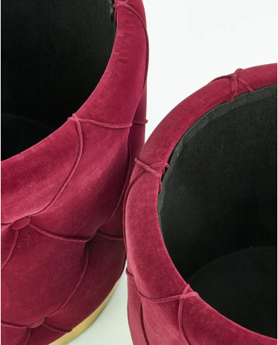 Pufa Polly, 2w1, bordowa/złota Pufa Polly, 2w1, bordowa/złota