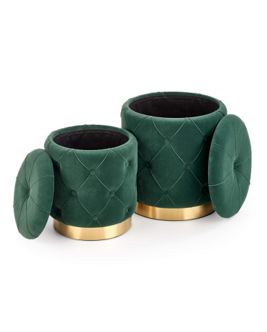Pufa Polly, 2w1, ciemnozielona/złota Pufa Polly, 2w1, ciemnozielona/złota