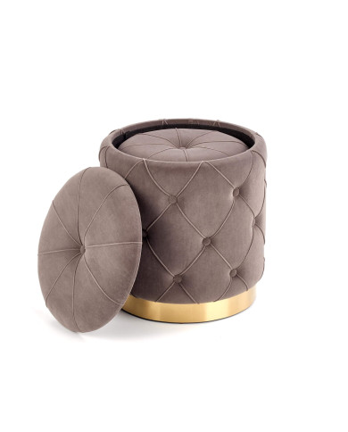 Pufa Polly, 2w1, popielata/złota Pufa Polly, 2w1, popielata/złota