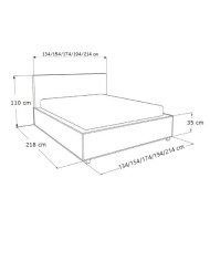 Łóżka tapicerowane Mediolan 160x200, podnośnik, stelaż, pojemnik, Gruszka Meble
