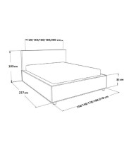 Łóżka tapicerowane Milano 200x200, podnośnik, stelaż, pojemnik, Gruszka Meble