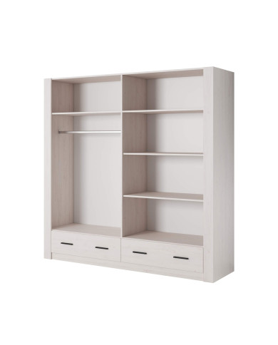 Szafa Anders, 4 drzwiowa z lustrami i szufladami, Laski Meble