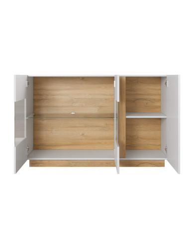 Komoda 138 WITR Arco, front biały połysk, Laski Meble Komoda 138 WITR Arco, front biały połysk, Laski Meble