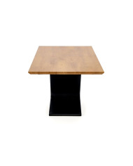 Stół kolumnowy Ferguson, rozkładany, 160-200/90/75 cm, dąb naturalny/czarny