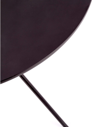 Stół okrągły Fondi, 80/80/75 cm, czarny, HALMAR Stół okrągły Fondi, 80/80/75 cm, czarny, HALMAR