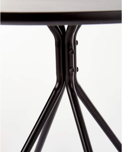 Stół okrągły Fondi, 80/80/75 cm, czarny, HALMAR Stół okrągły Fondi, 80/80/75 cm, czarny, HALMAR
