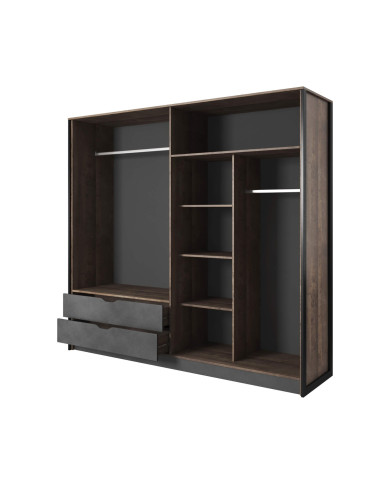 Szafa Arden 220, czterodrzwiowa z lustrem, Laski Meble Szafa Arden 220, czterodrzwiowa z lustrem, Laski Meble