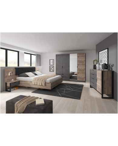 Szafa Arden 220, czterodrzwiowa z lustrem, Laski Meble Szafa Arden 220, czterodrzwiowa z lustrem, Laski Meble