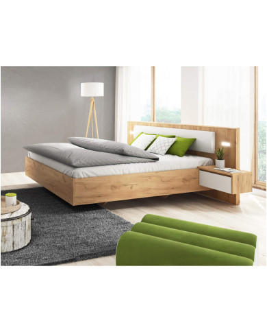 Łóżko sypialniane Xelo 160x200, z podświetlanymi szafkami nocnymi, Laski Meble Łóżko sypialniane Xelo 160x200, z podświetlanymi szafkami nocnymi, Laski Meble