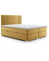 Łóżko kontynentalne Arezzo 160x200, tapicerowane, materac, pojemnik, topper-2