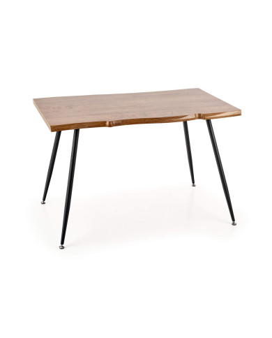 Stół prostokątny Larson, 120/80/77 cm, dąb naturalny, nogi metalowe czarne, HALMAR Stół prostokątny Larson, 120/80/77 cm, dąb naturalny, nogi metalowe czarne, HALMAR
