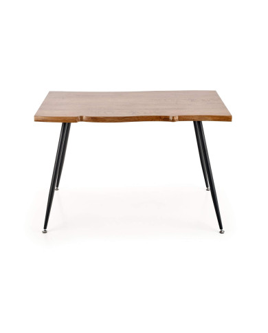 Stół prostokątny Larson, 120/80/77 cm, dąb naturalny, nogi metalowe czarne, HALMAR Stół prostokątny Larson, 120/80/77 cm, dąb naturalny, nogi metalowe czarne, HALMAR