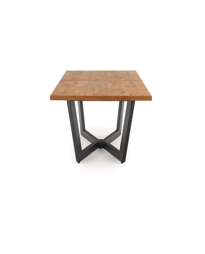 Stół Massive, jasny dąb/czarny, rozkładany, 160-250/90/77 cm