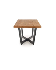 Stół Massive, jasny dąb/czarny, rozkładany, 160-250/90/77 cm
