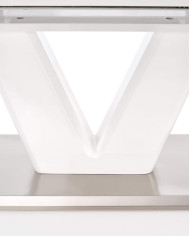 Stół kolumnowy Mistral, biały połysk, rozkładany, 160-220/90/77 cm