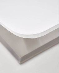 Stół kolumnowy Mistral, biały połysk, rozkładany, 160-220/90/77 cm
