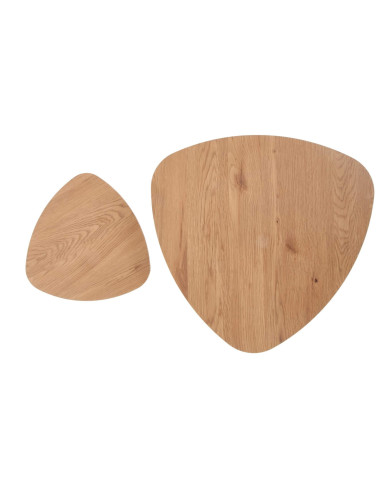 Stoliki kawowe Nicea 2, 2w1, dąb złoty, trójkątne, nogi metalowe czarne, HALMAR Stoliki kawowe Nicea 2, 2w1, dąb złoty, trójkątne, nogi metalowe czarne, HALMAR