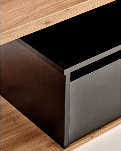 Stolik kawowy Pantera z szufladą i półką, dąb wotan, prostokątny, Halmar Stolik kawowy Pantera z szufladą i półką, dąb wotan, prostokątny, Halmar