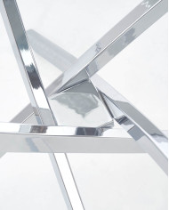 Stół Raymond, transparentny/chromowany, 100/73 cm
