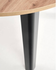 Stół Ringo, dąb artisan/czarny, rozkładany,  102-142/102/76 cm