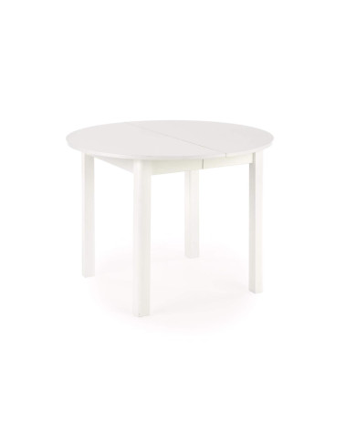 Stół okrągły Ringo, rozkładany, 102-142/102/76 cm, biały, HALMAR Stół okrągły Ringo, rozkładany, 102-142/102/76 cm, biały, HALMAR