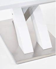 Stół kolumnowy Sandor 2, biały, rozkładany, 160-220/90/75 cm