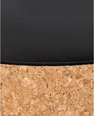 Stolik kawowy Sasha, naturalny korek, okrągły, metalowa czarna podstawa, HALMAR Stolik kawowy Sasha, naturalny korek, okrągły, metalowa czarna podstawa, HALMAR