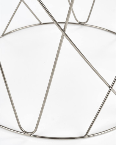 Stolik kawowy Selena, szklany blat, okrągły, podstawa metalowa chrom, HALMAR Stolik kawowy Selena, szklany blat, okrągły, podstawa metalowa chrom, HALMAR