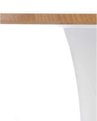 Stół Sting, okrągły, 80/80/73 cm, dąb złoty/biały, HALMAR Stół Sting, okrągły, 80/80/73 cm, dąb złoty/biały, HALMAR