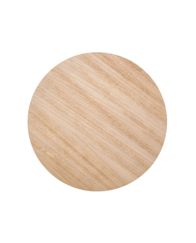 Stolik kawowy z półką Trafica, naturalny, okrągły, metalowa czarna podstawa, HALMAR Stolik kawowy z półką Trafica, naturalny, okrągły, metalowa czarna podstawa, HALMAR