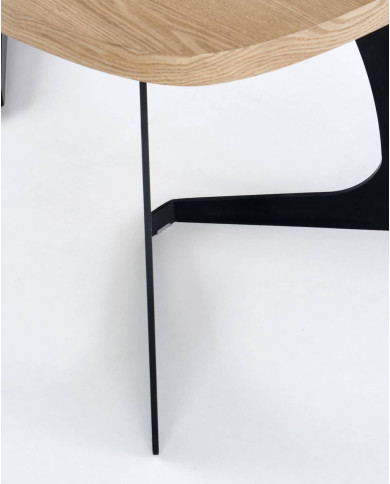 Stół prostokątny Veldon, rozkładany, 160-200/90/70 cm, dąb naturalny, nogi metalowe czarne, HALMAR Stół prostokątny Veldon, rozkładany, 160-200/90/70 cm, dąb naturalny, nogi metalowe czarne, HALMAR