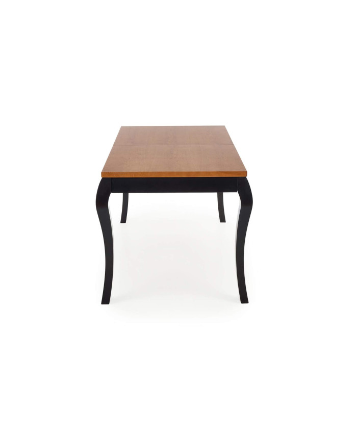 Stół Windsor, ciemny dąb/czarny, rozkładany,160-200/80/78 cm