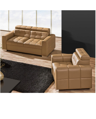 Kanapa Irys 3/F2B, funkcja spania, regulowane zagłówki, DOLMAR