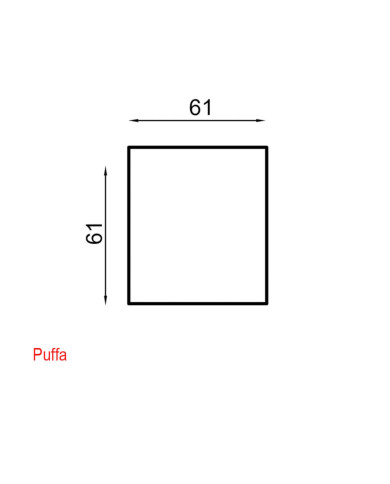 Pufa Bazalt, kwadratowa, DOLMAR Pufa Bazalt, kwadratowa, DOLMAR