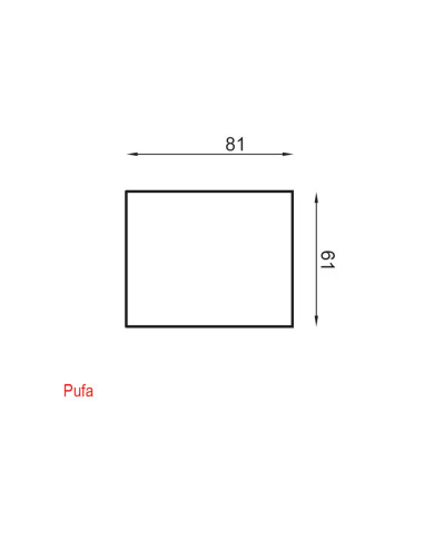 Pufa Boston, prostokątna, DOLMAR Pufa Boston, prostokątna, DOLMAR