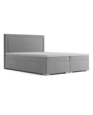 Łóżko kontynentalne Locarno 180x200, tapicerowane, materac, pojemnik, topper-4