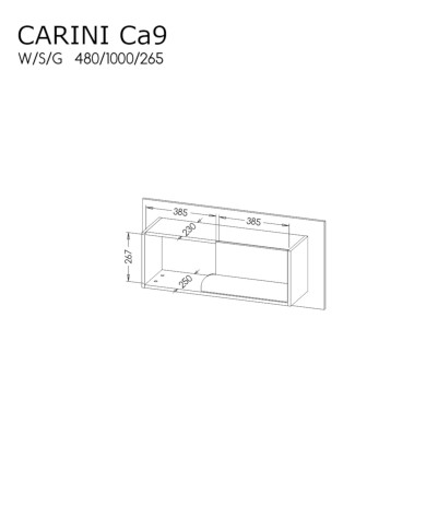 Regał wiszący Carini CA9, dąb nash/biały brylantowy/grafit, DOLMAR Regał wiszący Carini CA9, dąb nash/biały brylantowy/grafit, DOLMAR