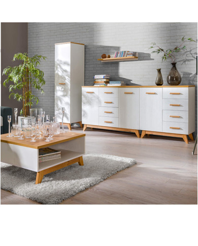 Komoda Sven SV9, z drzwiami i szufladami, sosna andersen/ dąb nash, DOLMAR Komoda Sven SV9, z drzwiami i szufladami, sosna andersen/ dąb nash, DOLMAR