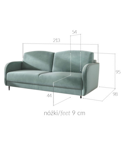 Sofa Laguna, funkcja spania, pojemnik, COMFORTEO Sofa Laguna, funkcja spania, pojemnik, COMFORTEO