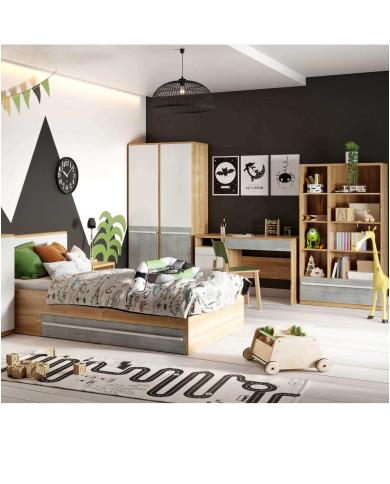 Komoda Plano PN-05, z 2 szufladami, z wnękami i drzwiczkami, LENART Komoda Plano PN-05, z 2 szufladami, z wnękami i drzwiczkami, LENART